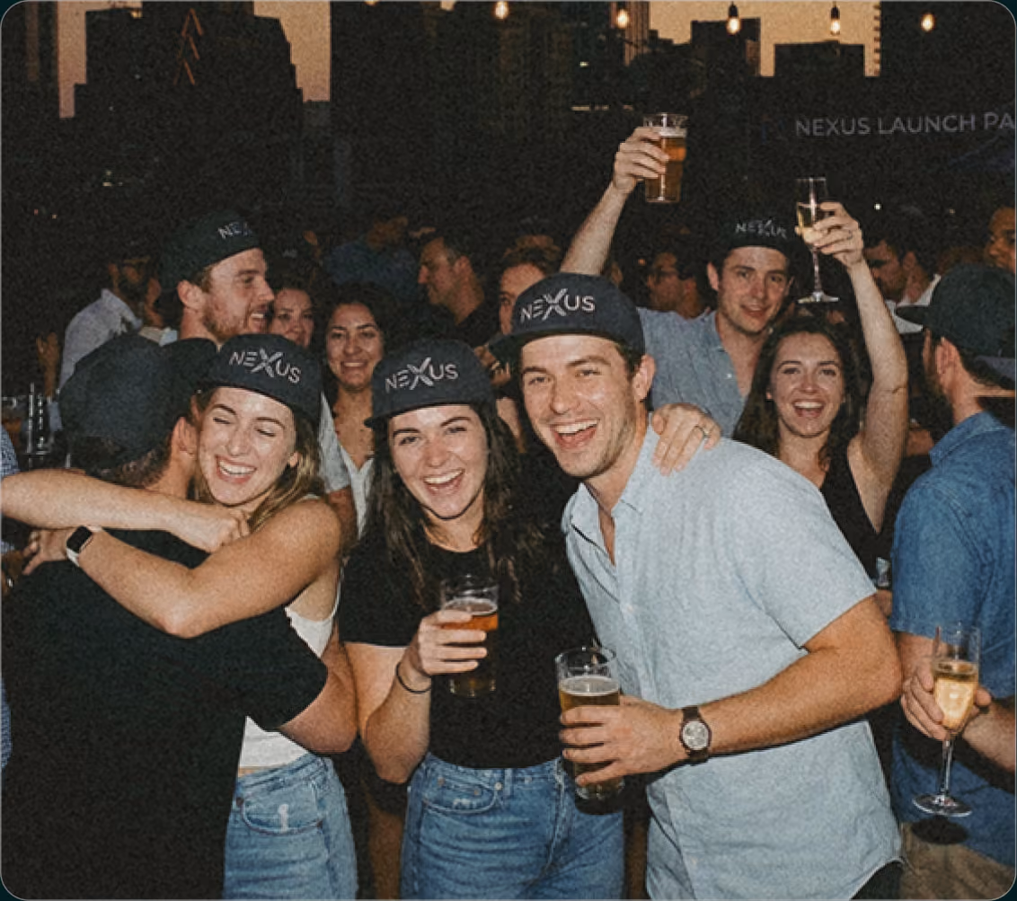 512 Hats imagery — group wearing branded caps at an event