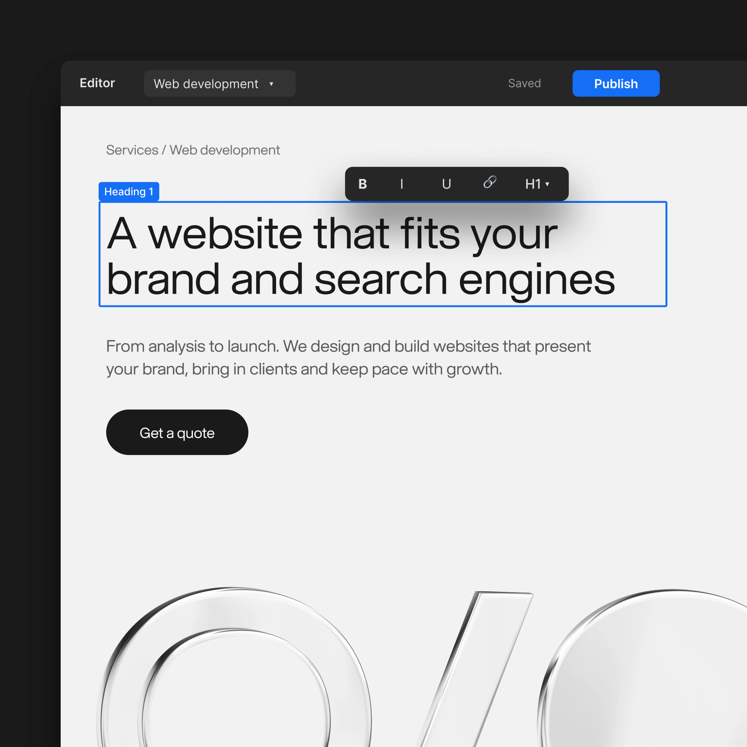 Editing text in the Webflow Editor without a developer – grevo example