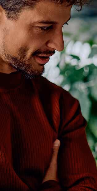 Man looking thoughtful