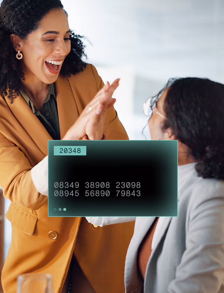 Two colleagues high fiving