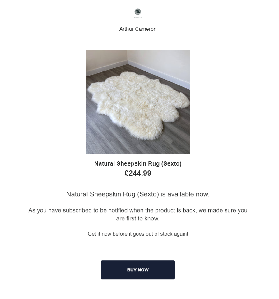 Restocked products Natural Sheepskin Rug