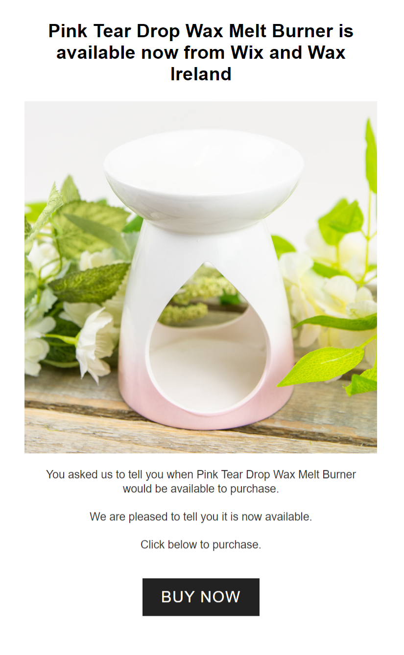 back in stock items from Wax Ireland