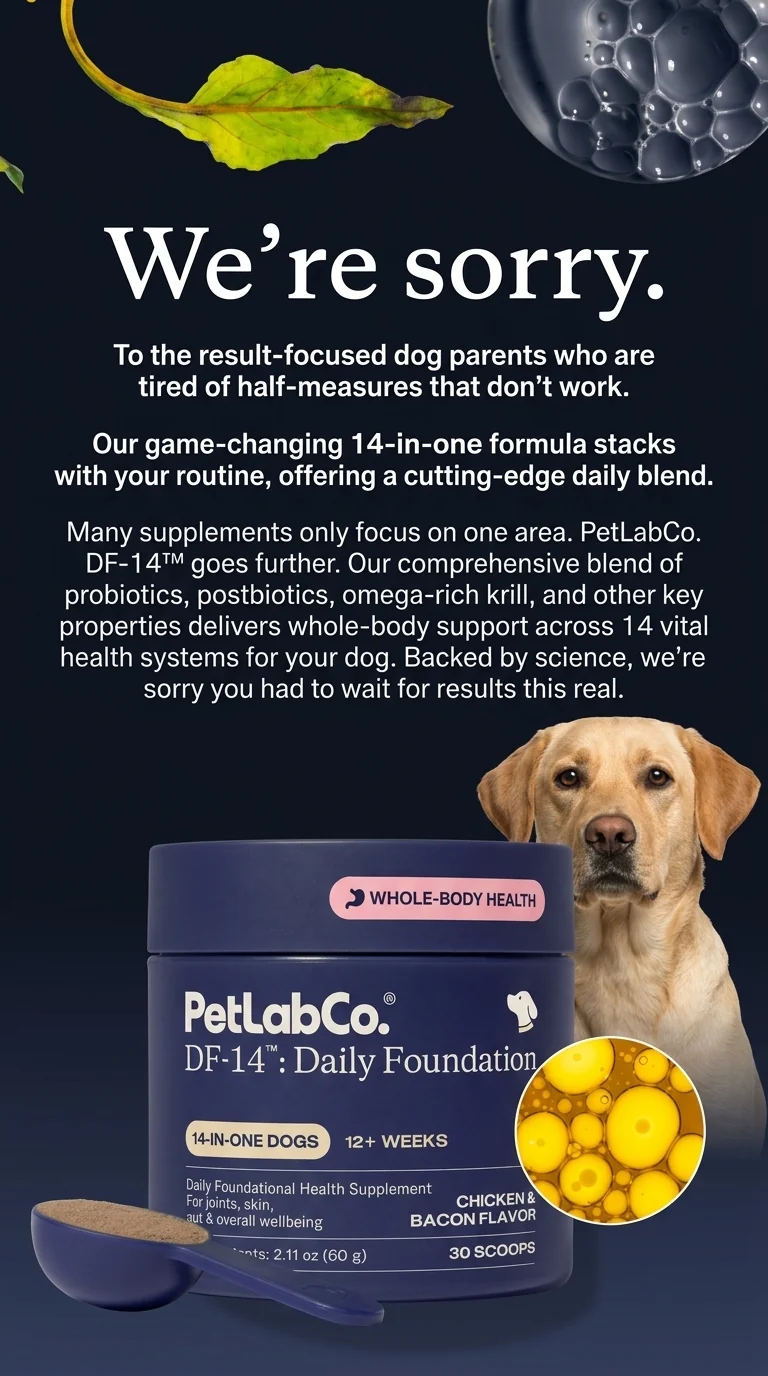 PetLab DF-14 fourteen-in-one supplement ad