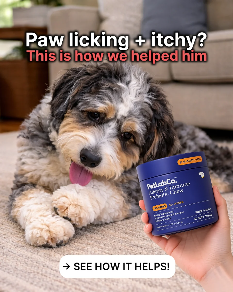 PetLab paw-licking and itchiness ad