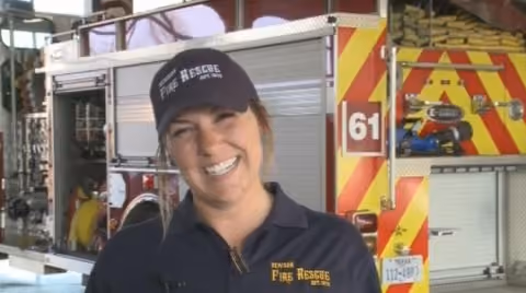 Denison Fire first female firefighter