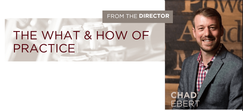 Video thumbnail featuring Chad Ebert discussing the what and how of music practice