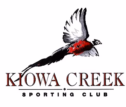 Logo with a flying bird above the text Kiowa Creek Sporting Club in stylized font.