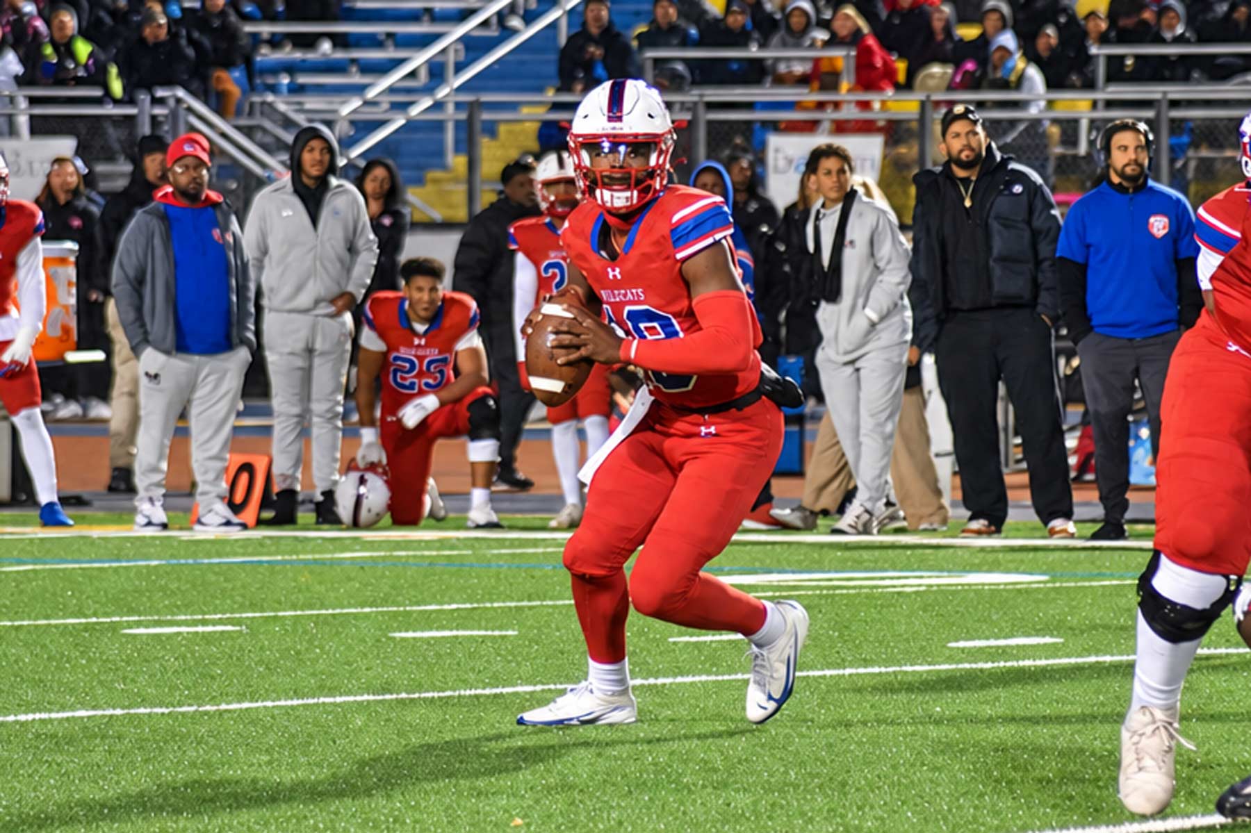 Tristan Sabb and DeMatha find themselves back where the season started, photo by Matt Seal