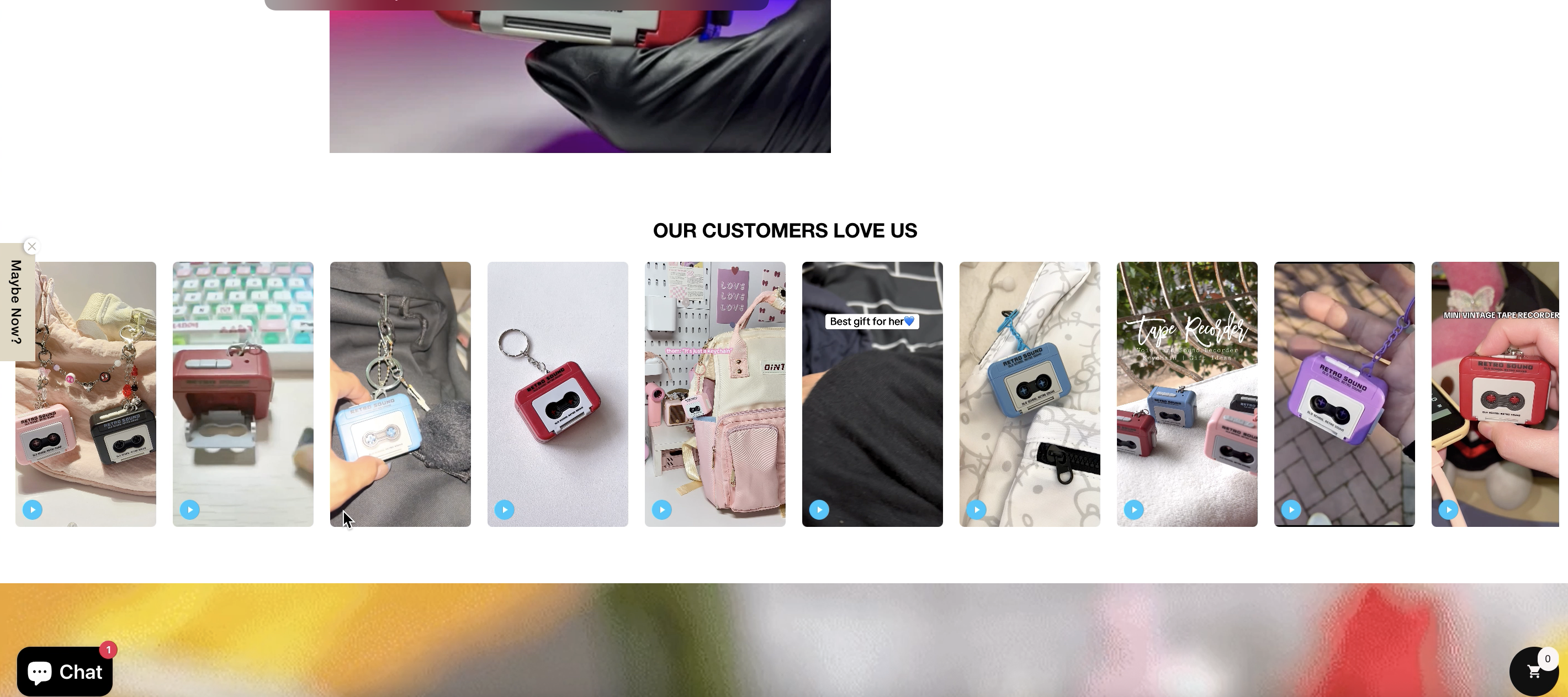 MiniTapes creative product landing page concept designed by Rache Mercado.