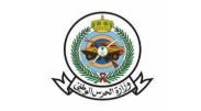Emblem with a golden crown, crossed swords, and laurels inside a circular badge with Arabic text below.
