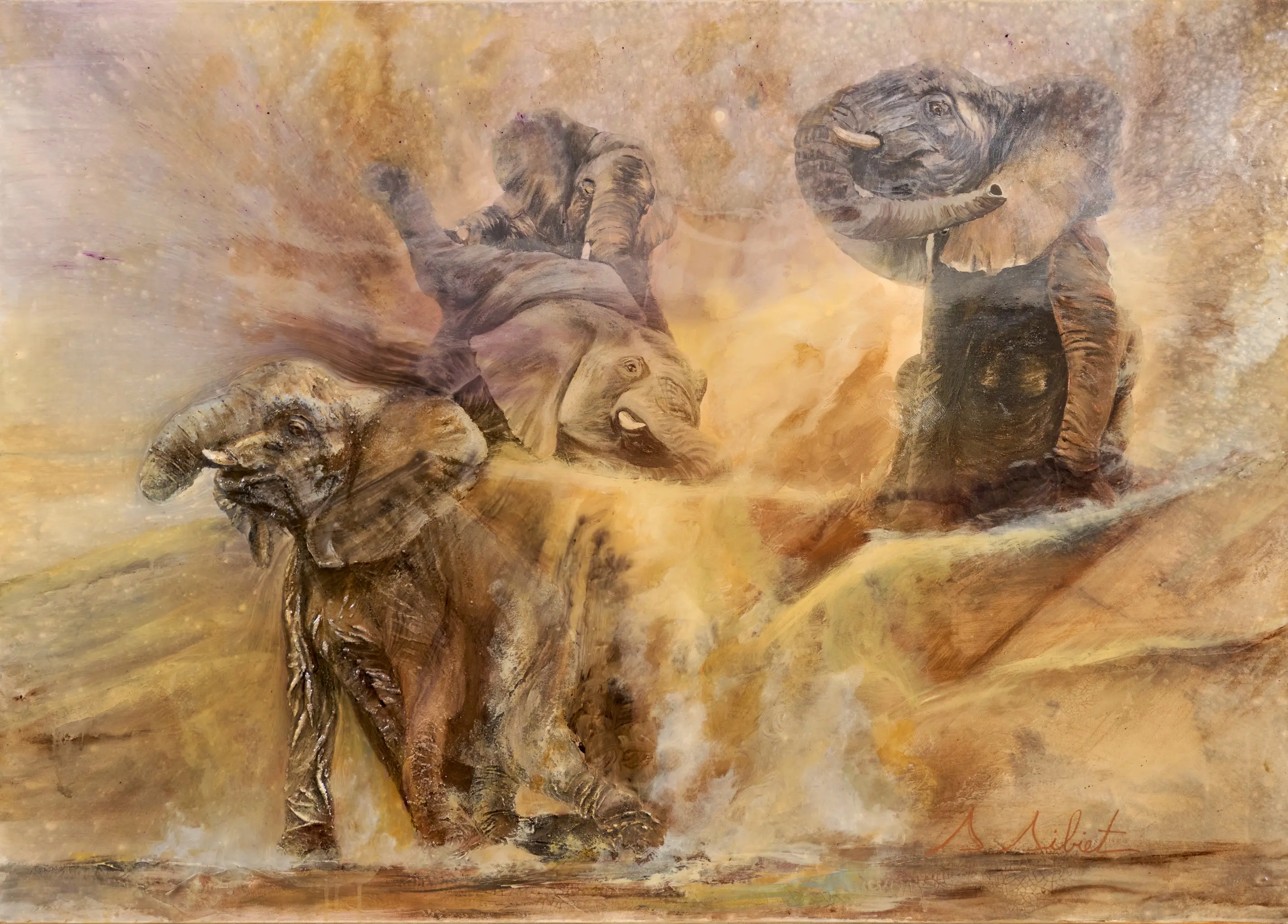 l' insouciance, peinture originale de Sonia Sibiet