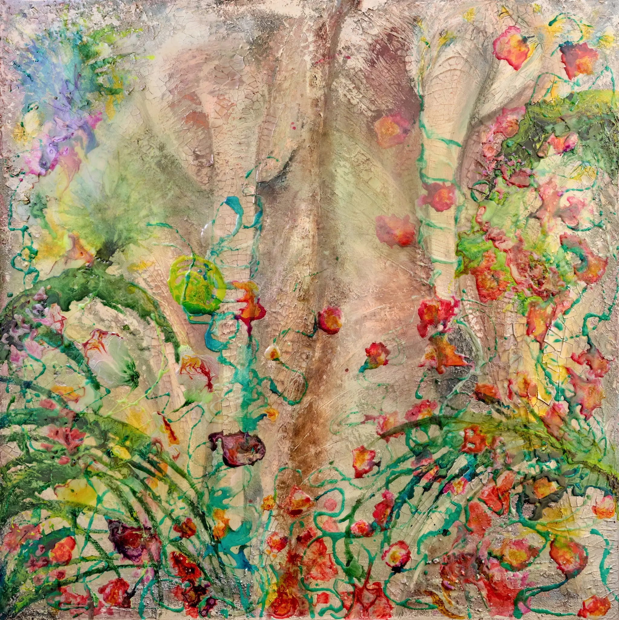 l' été sera chaud, peinture originale de Sonia Sibiet