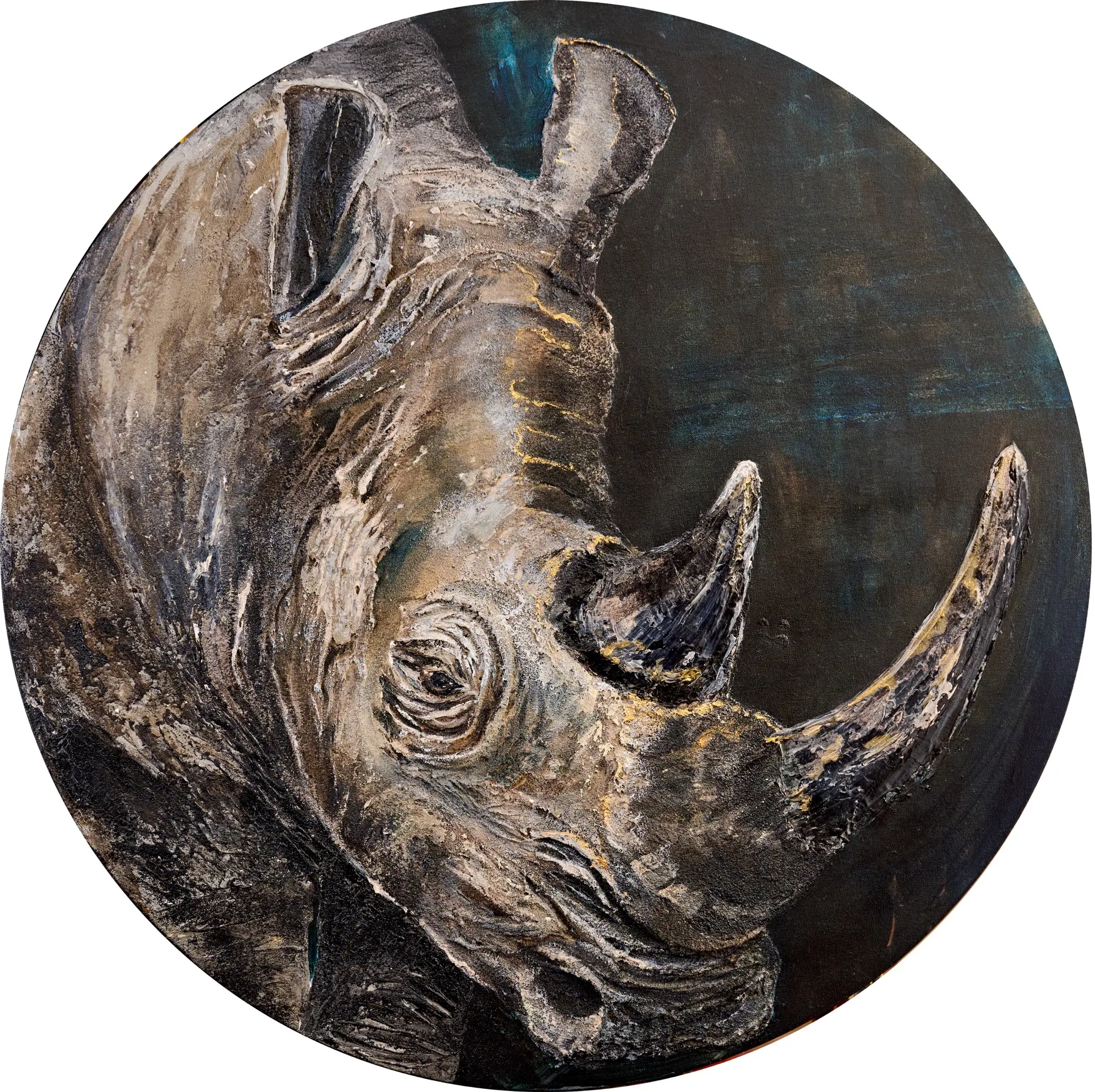 Rhinoceros, peinture originale de Sonia Sibiet
