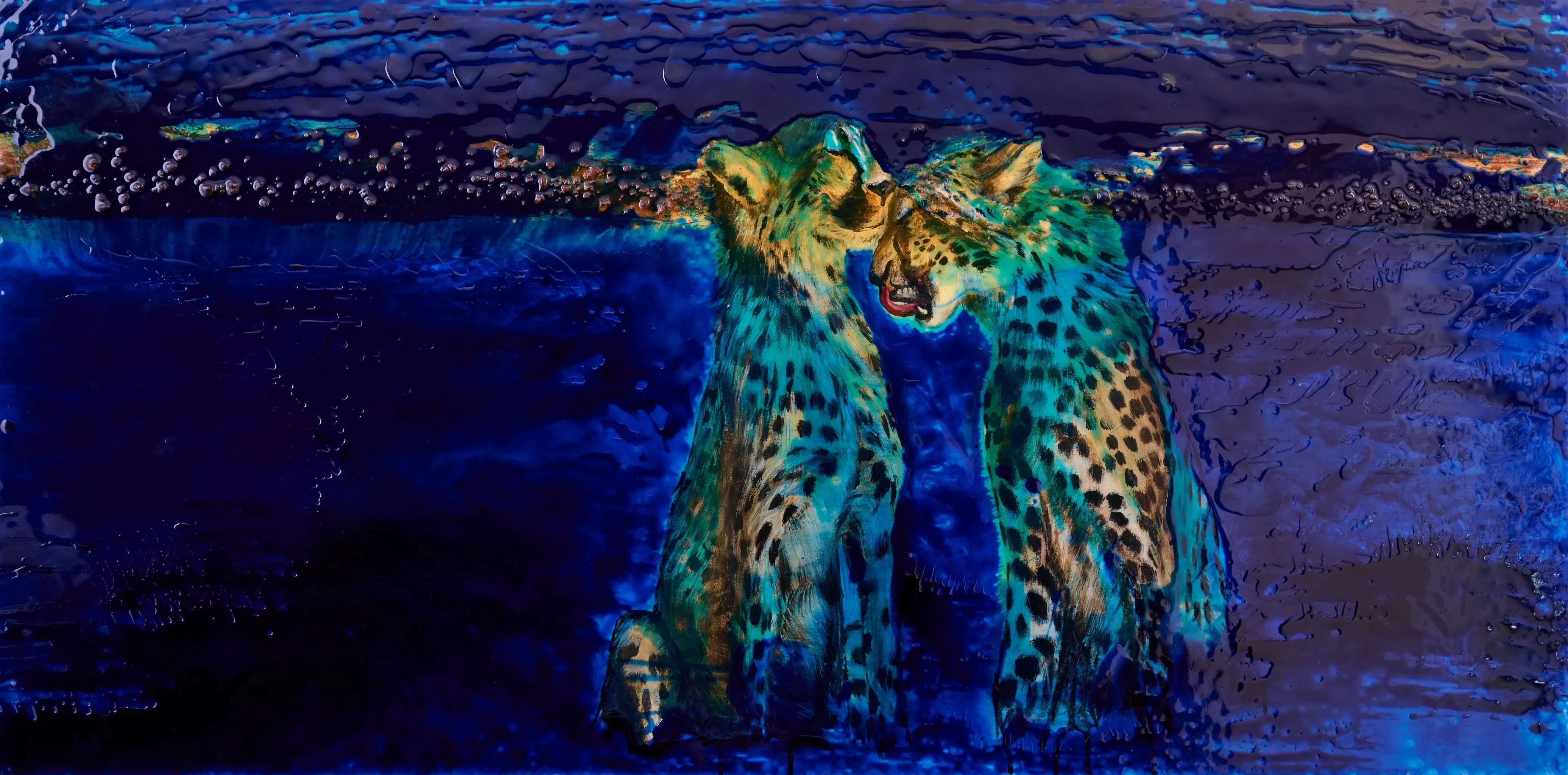 Félins por l'autre, peinture originale de Sonia Sibiet