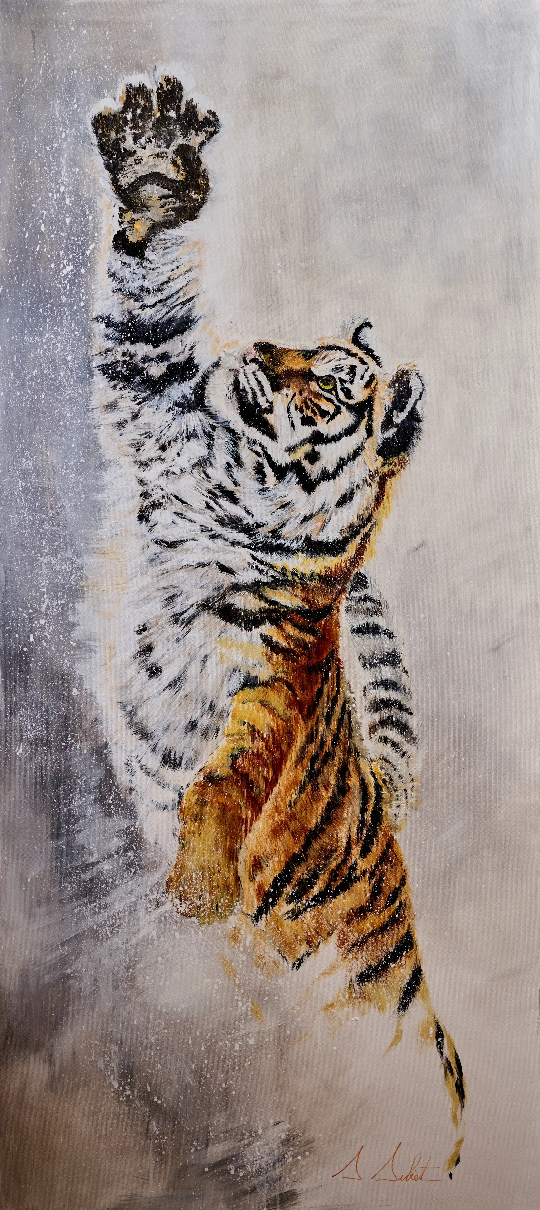 Tiger of love, peinture originale de Sonia Sibiet