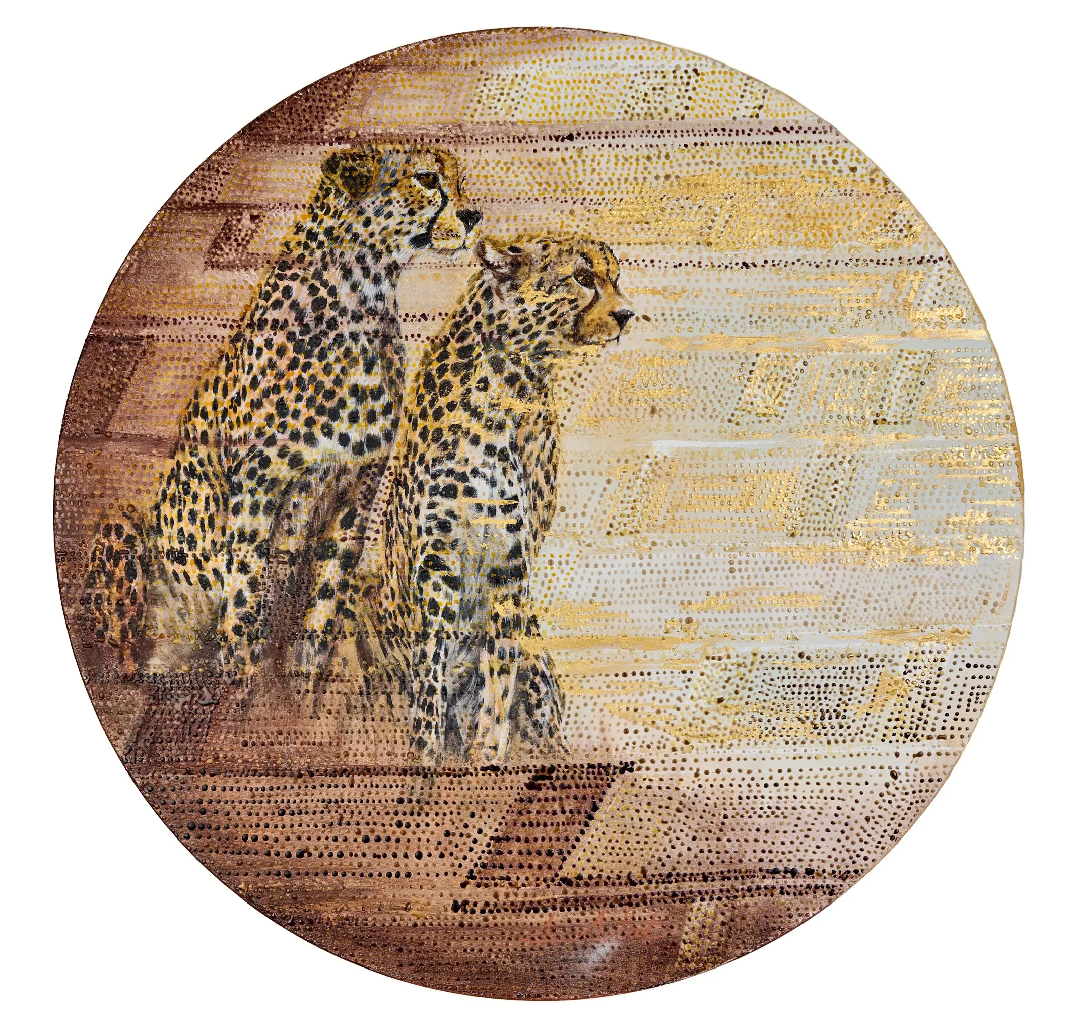 1/3 symbole de beauté et de résilience du peuple Tutsi, peinture originale de Sonia Sibiet