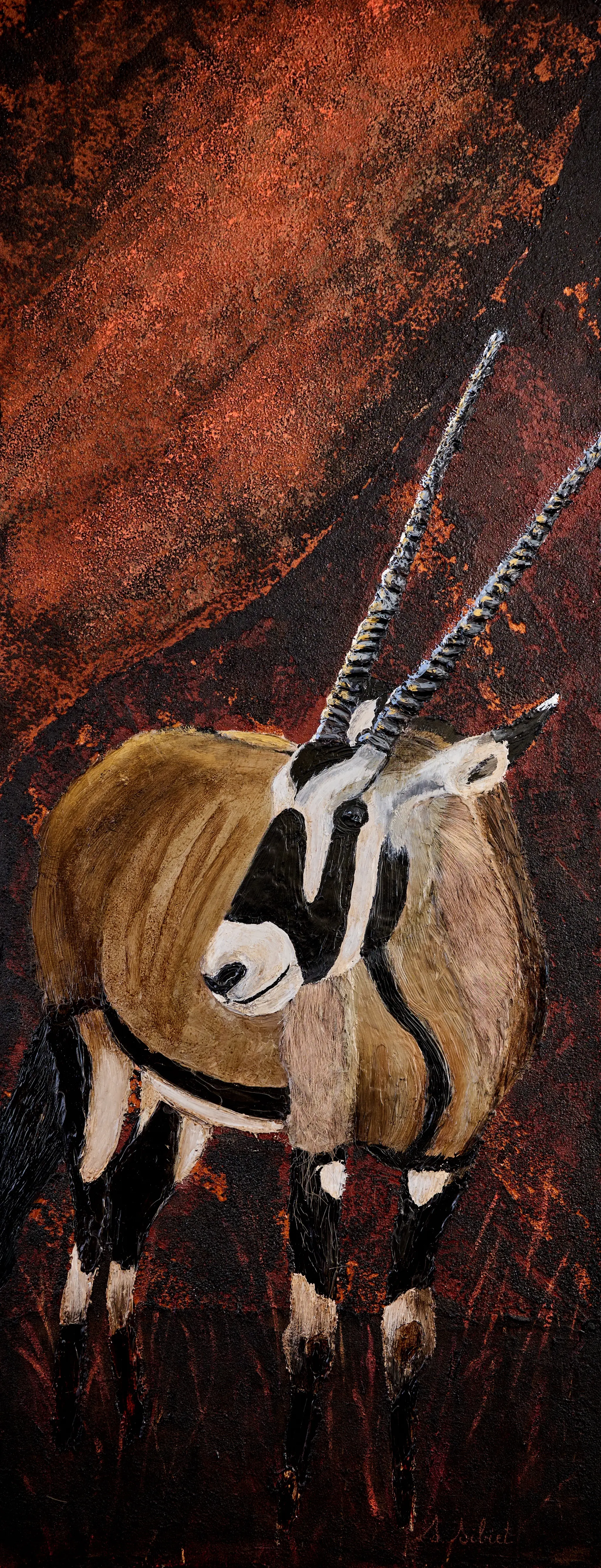 Orix Namibia, peinture originale de Sonia Sibiet