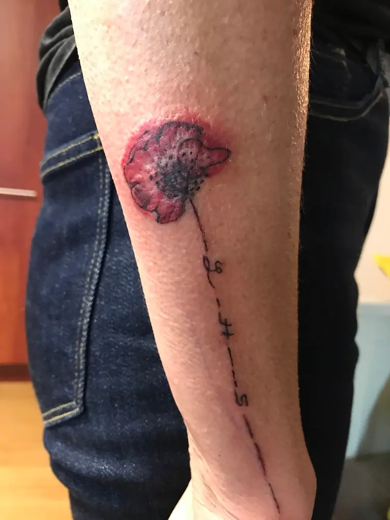 Après tatouage artistique par Sonia Sibiet