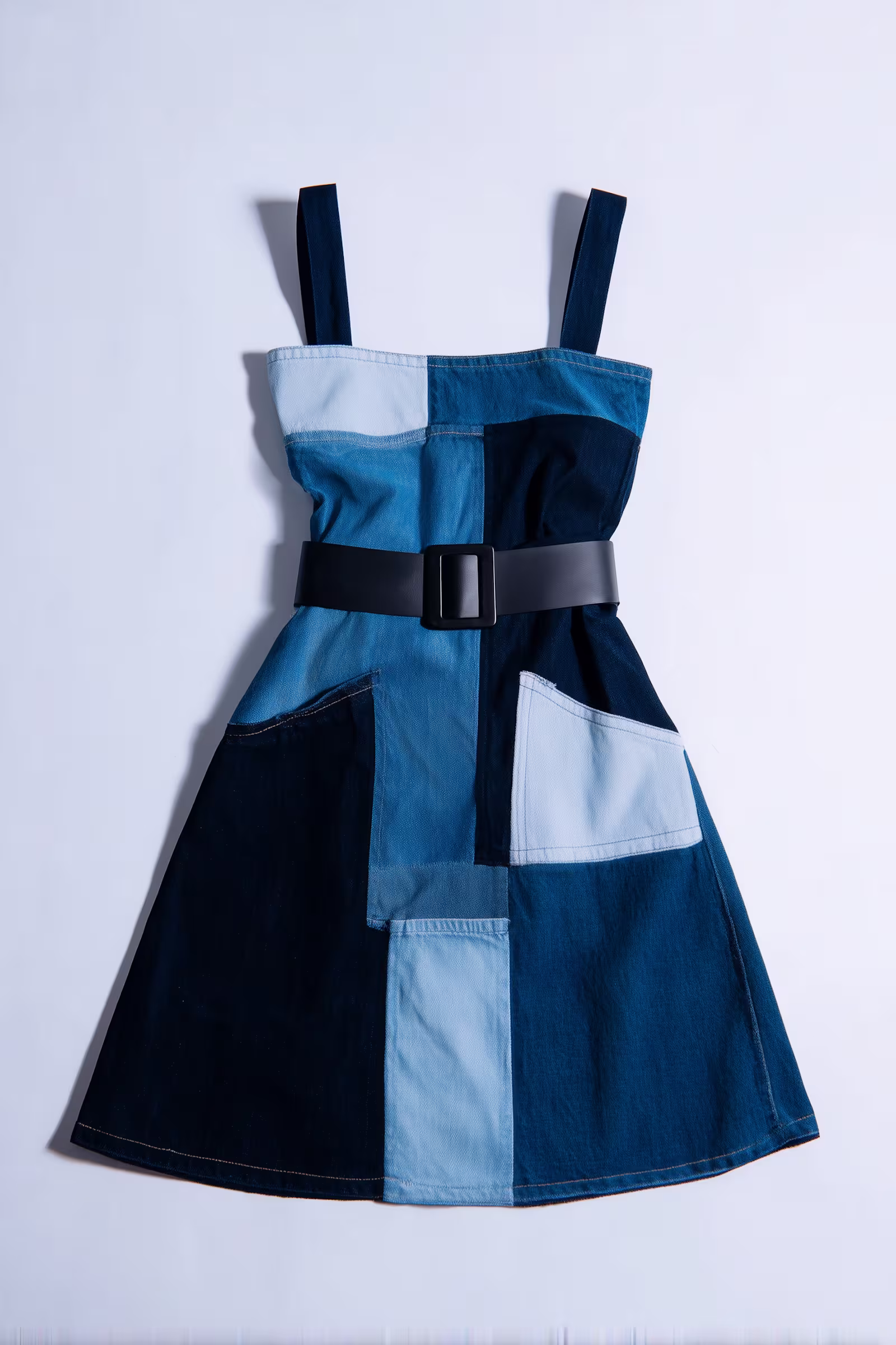 Patchwork Denim Dress