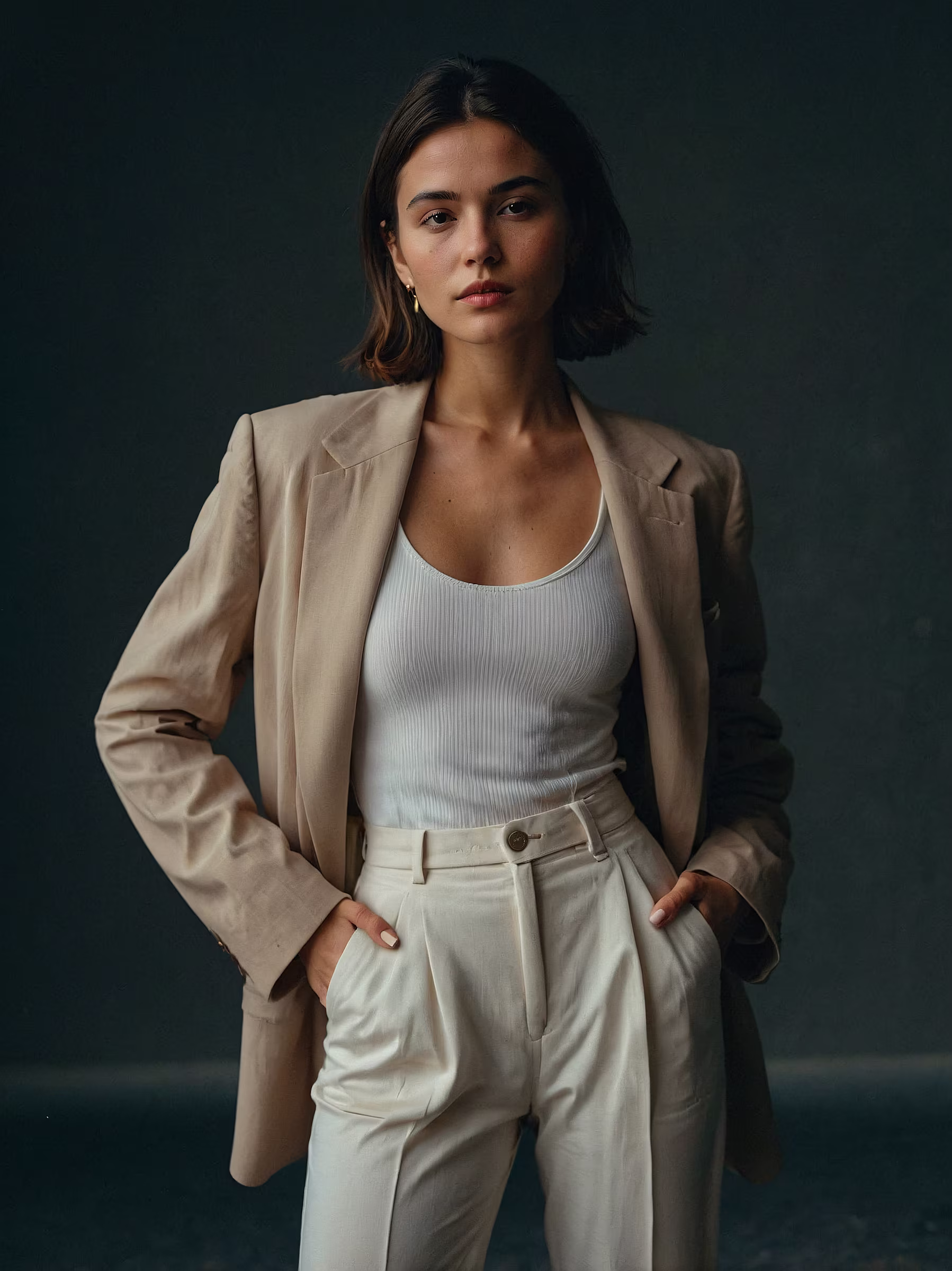 Linen Blend Tailored Jacket