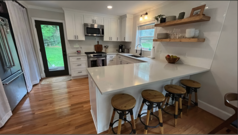 Custom kitchen cabinetry and trim work