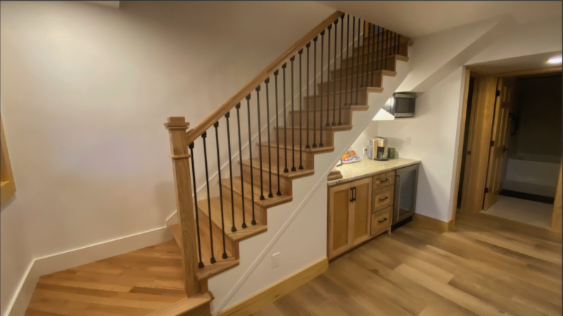 Custom bunk beds and stair railing
