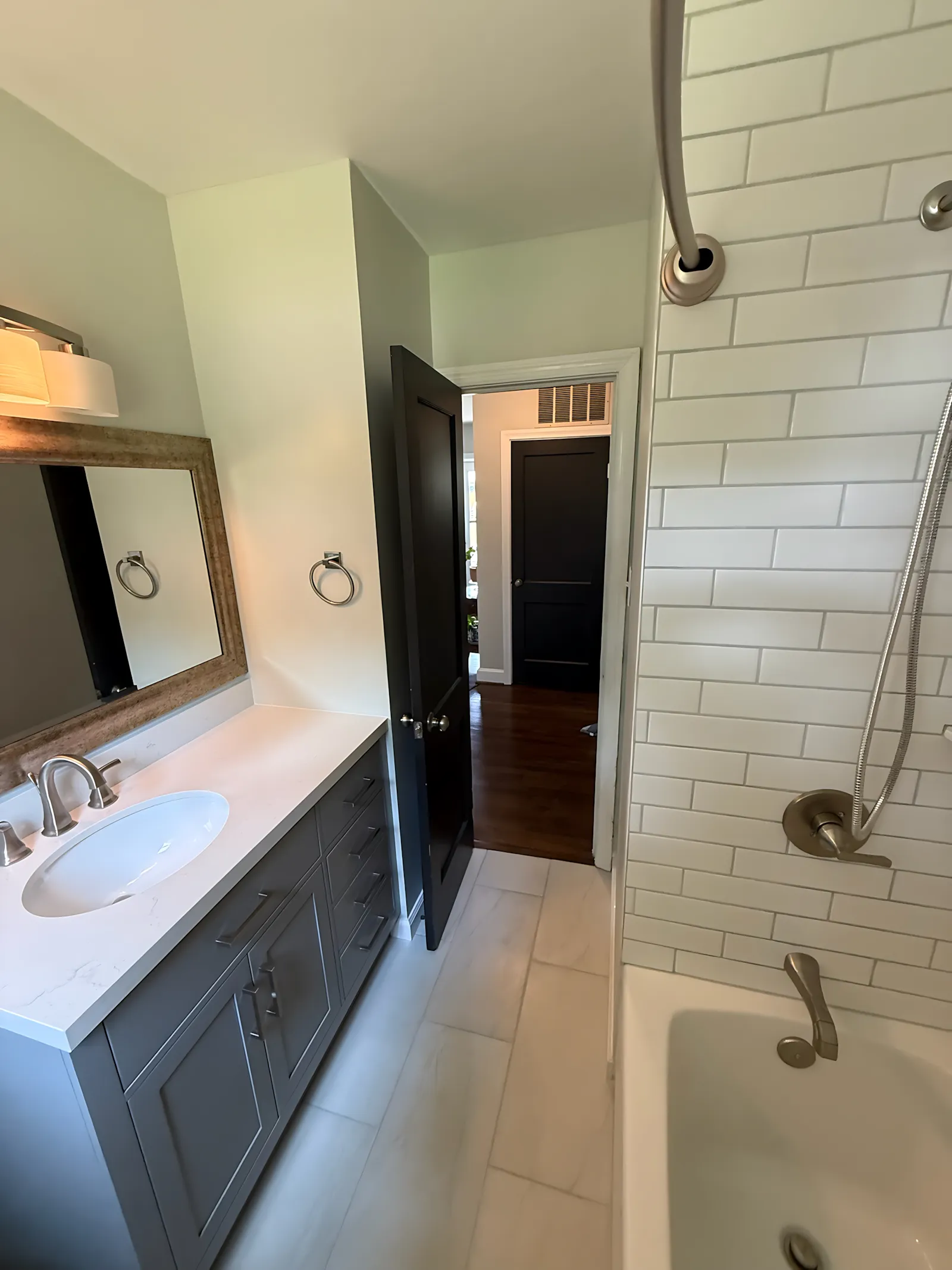 Custom bathroom cabinets and counter in Richmond VA