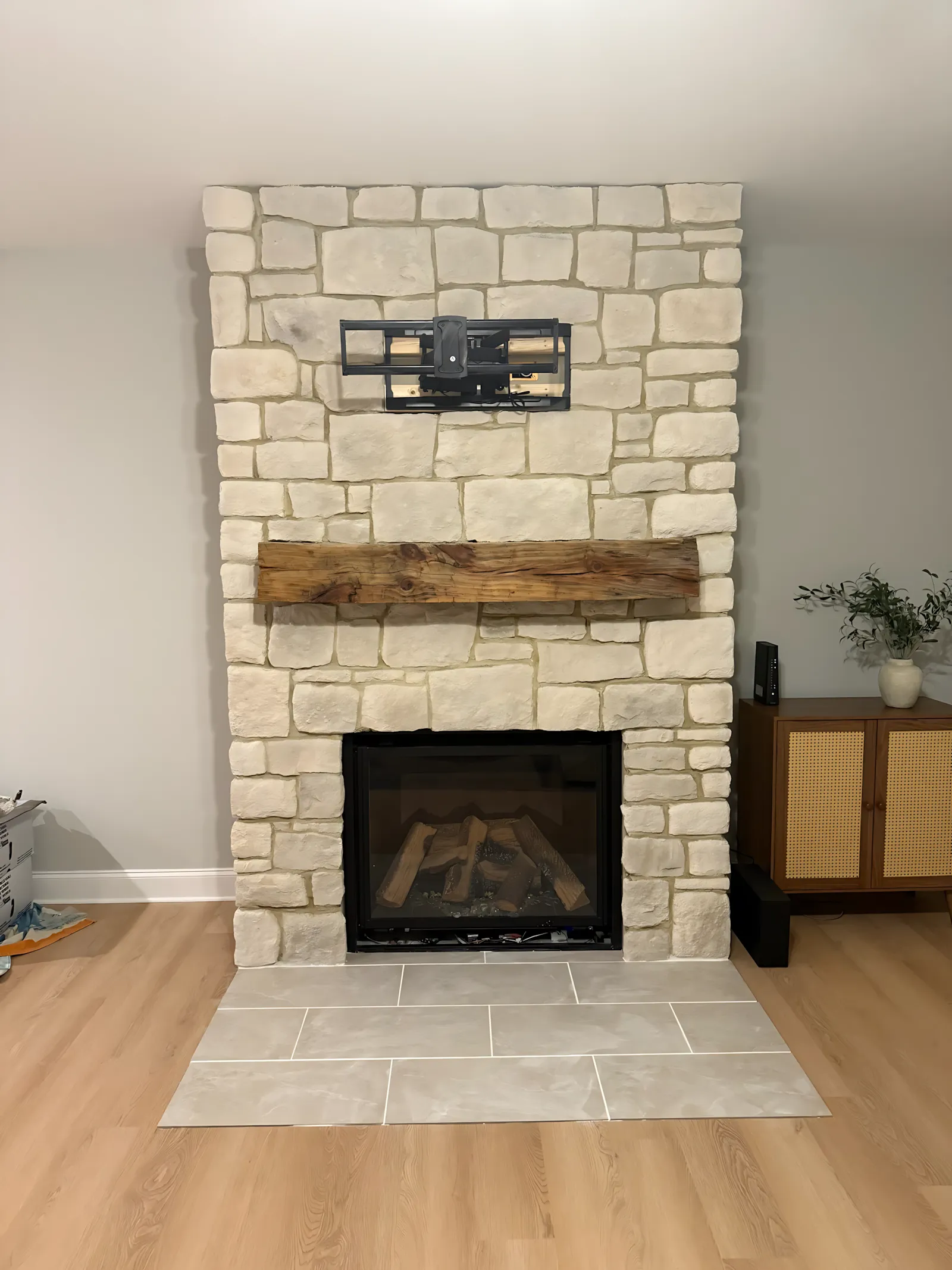 Custom built-in fireplace surround in Richmond VA