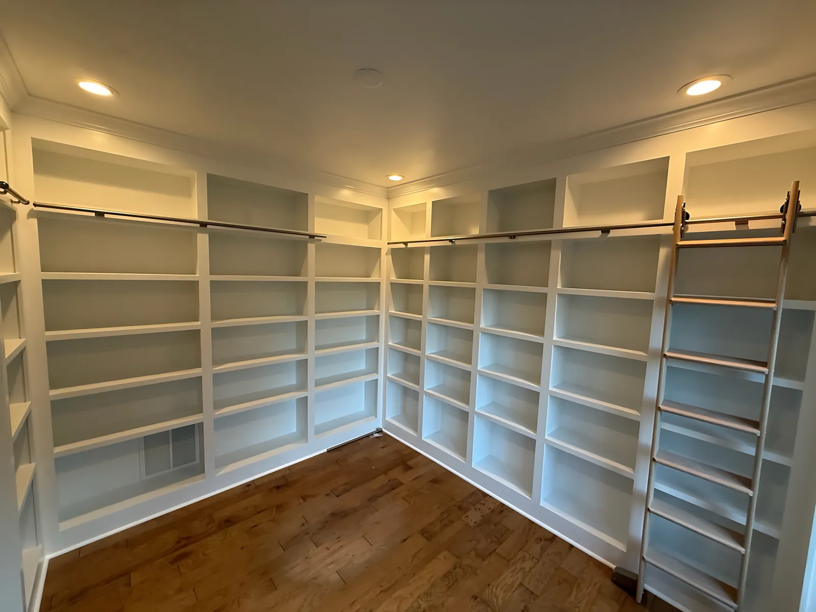 Custom home library shelving in Richmond VA