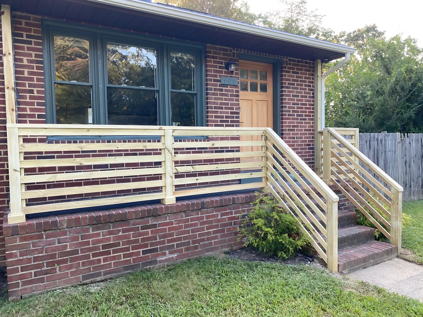 Custom porch railing carpentry in Richmond VA
