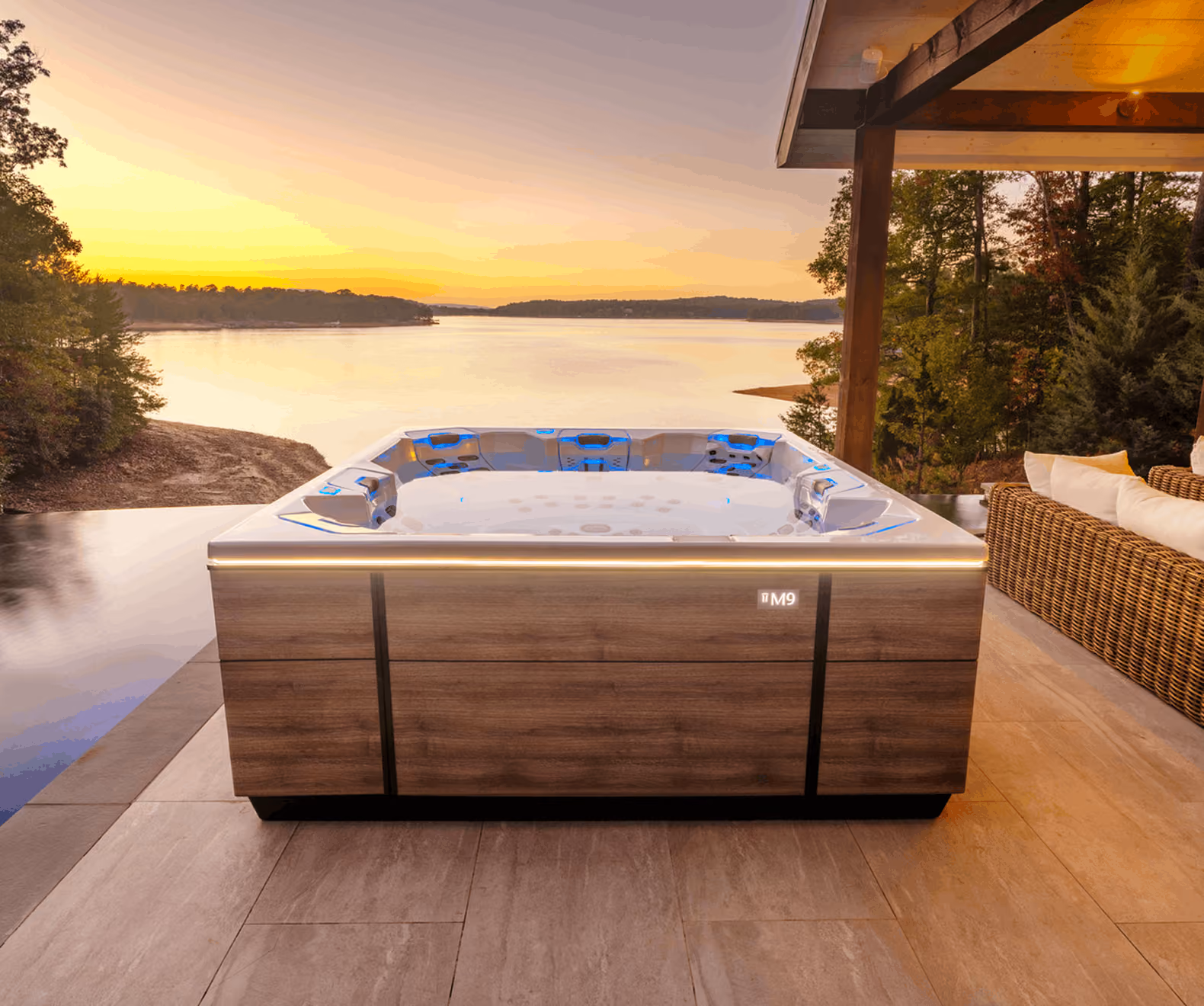 Bullfrog Spas M Series hot tub with premium JetPak therapy seating