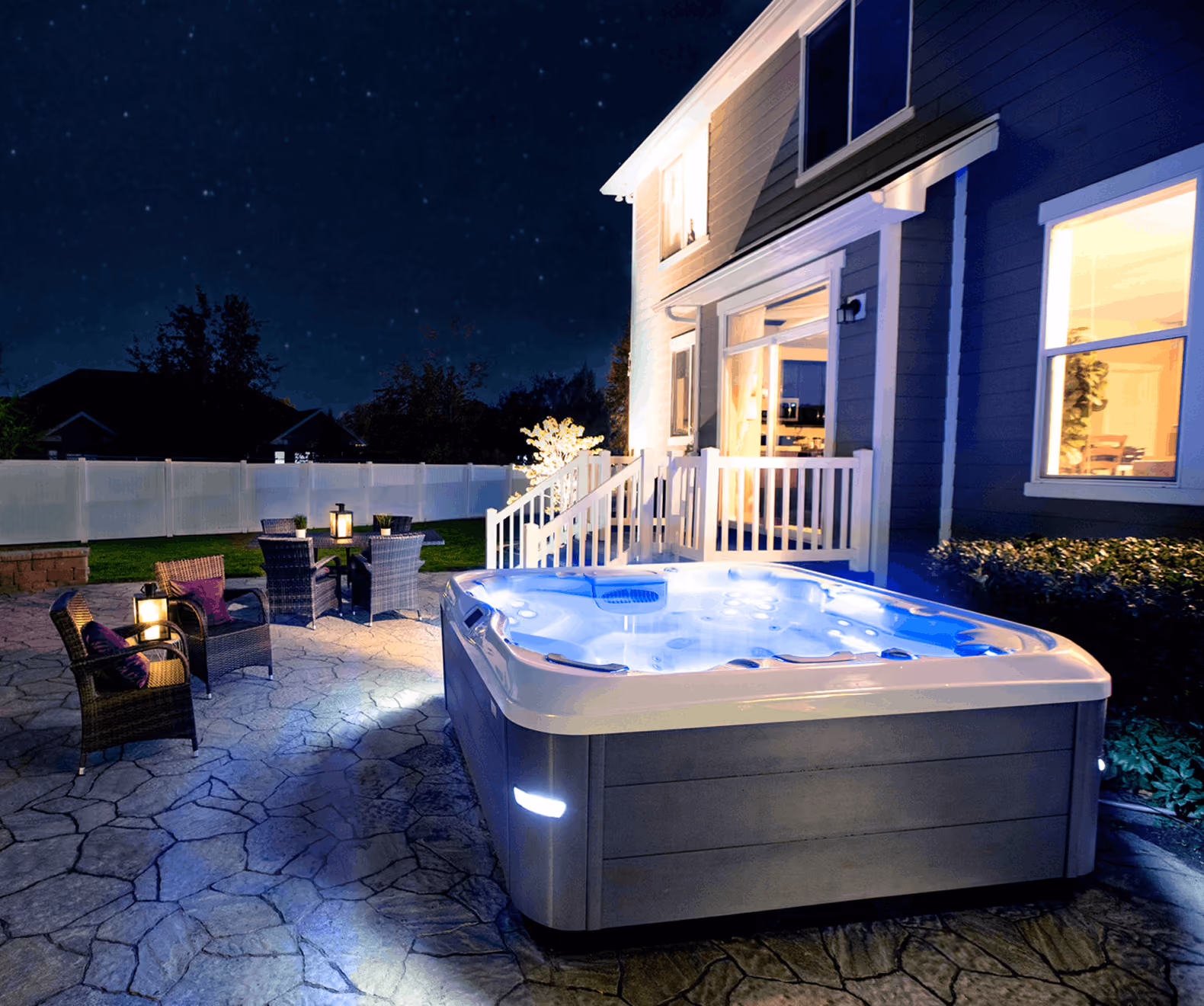 Bullfrog Spas X Series hot tub with contoured seating and simple operation