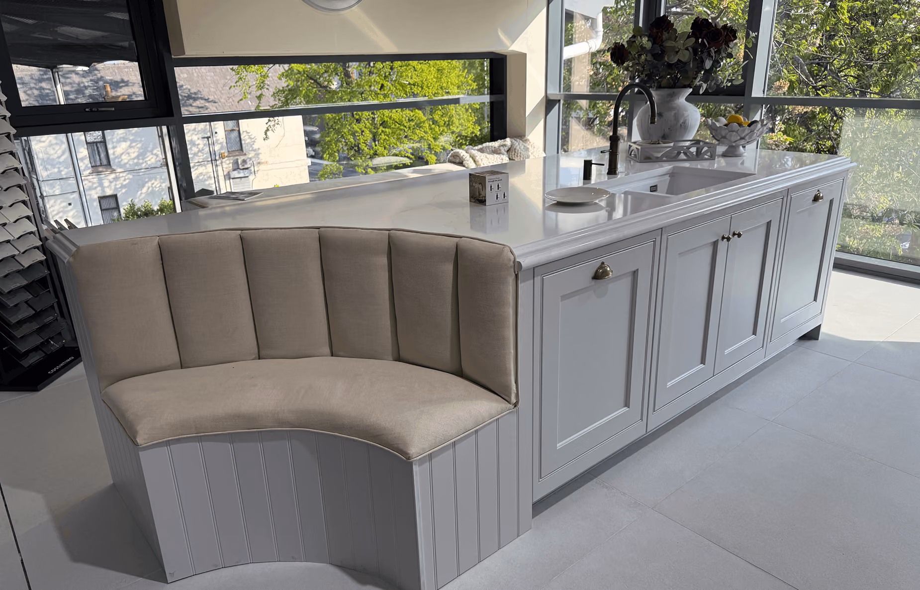 Premium European and North American brand displays at LPM showroom in Leigh