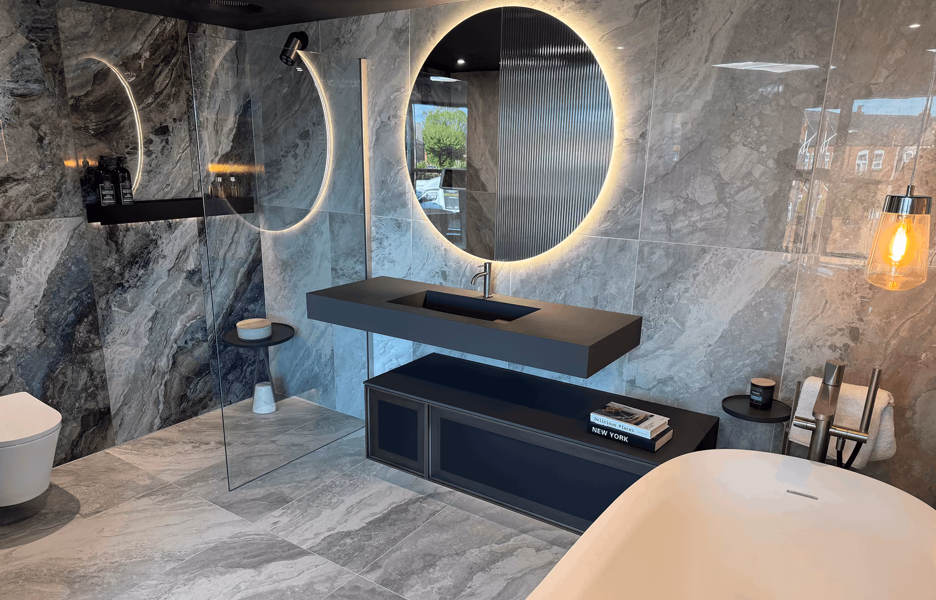 Relaxed showroom space at LPM Leigh with free private parking and easy access