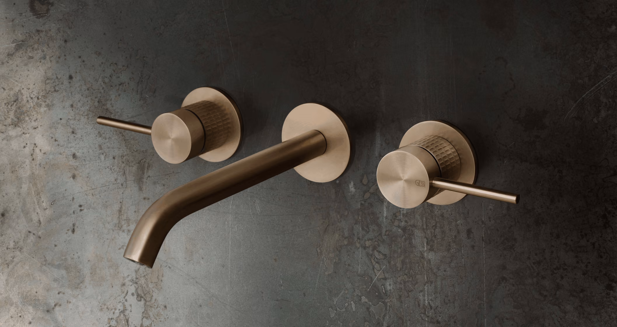 Gessi 316 collection in woven steel with Trame and Intreccio decorations