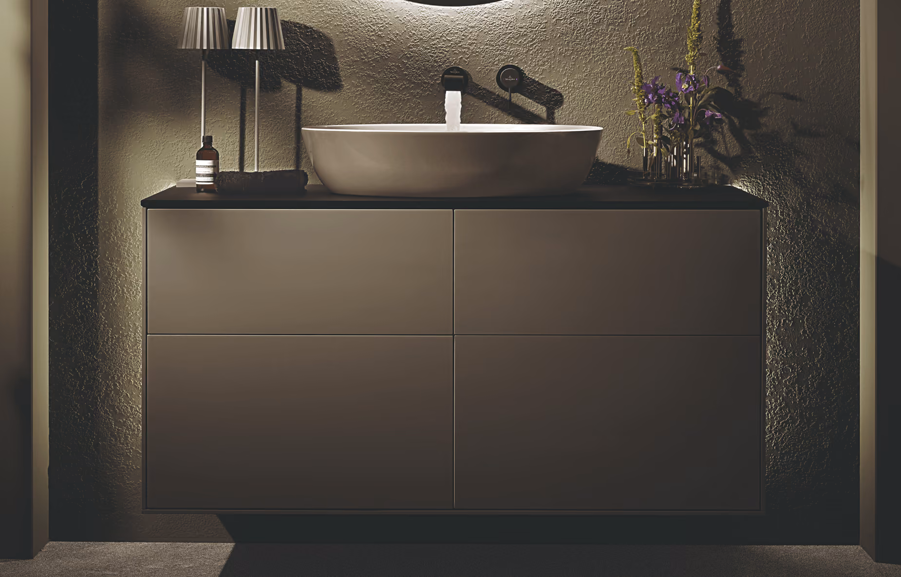 Villeroy & Boch bathroom design showcasing the brand's precision ceramic materials
