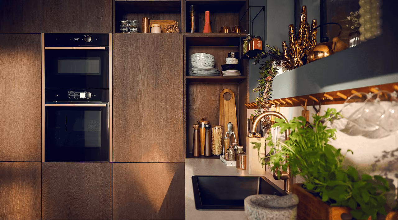 NEFF kitchen appliances in a modern fitted kitchen, stocked at LPM Leigh