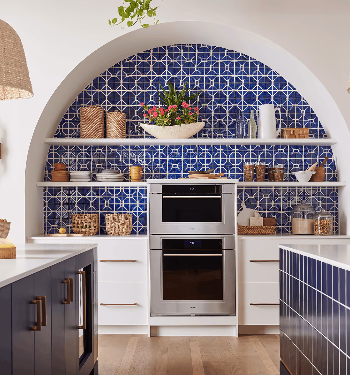 Wolf built-in oven with glass front and touch control display