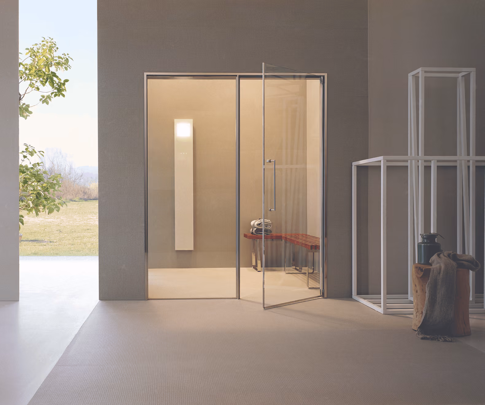 Effe hammam steam room using humid heat