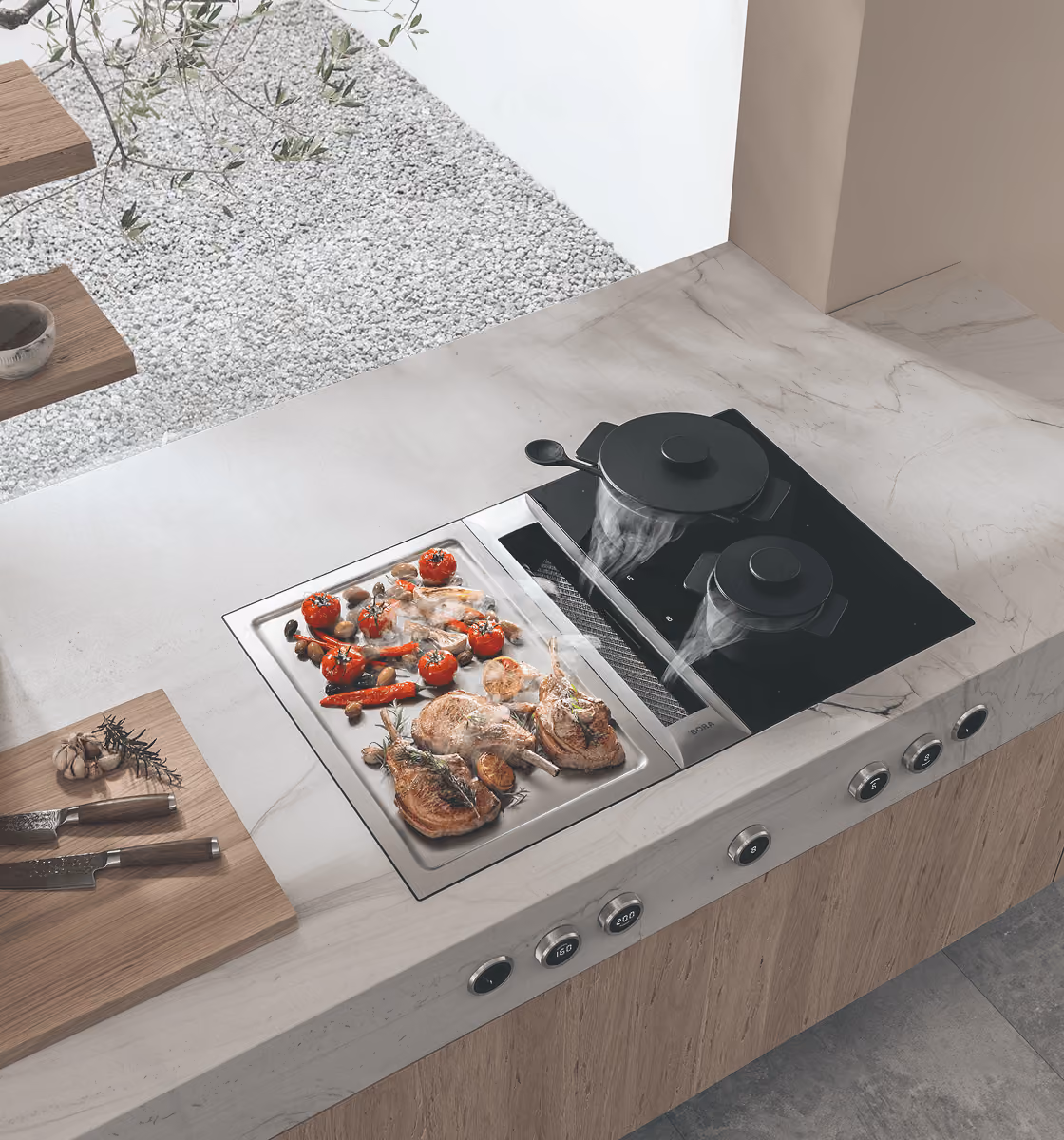 BORA modular domino cooktop elements for flexible hob configurations
