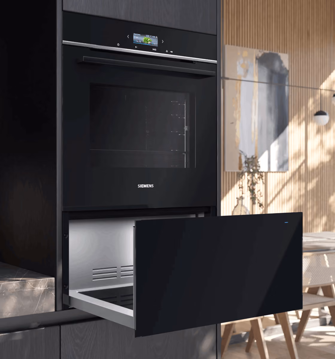 Siemens warming drawer for keeping plates and dishes at temperature