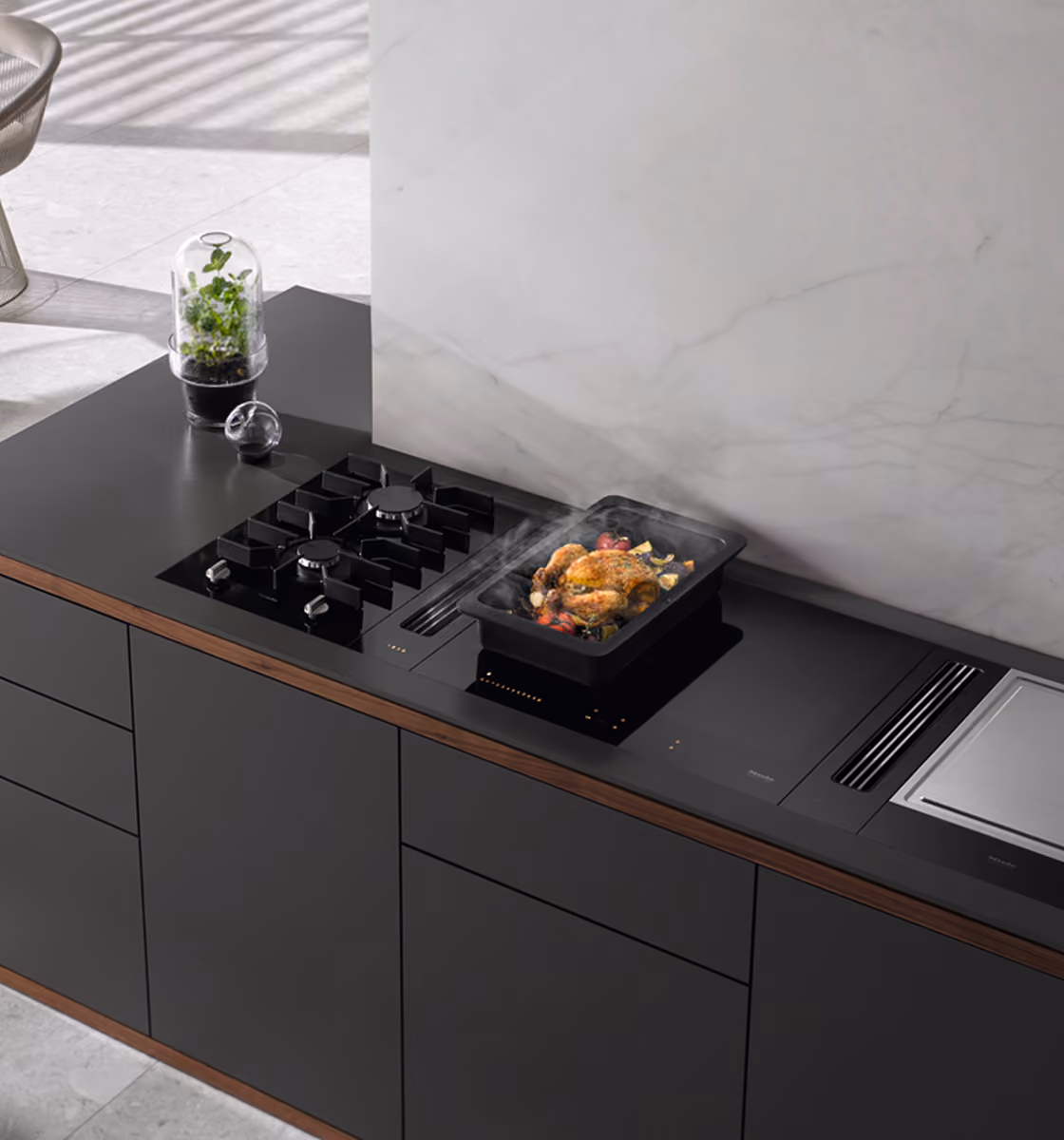 Miele domino cooktop module for flexible kitchen hob configurations
