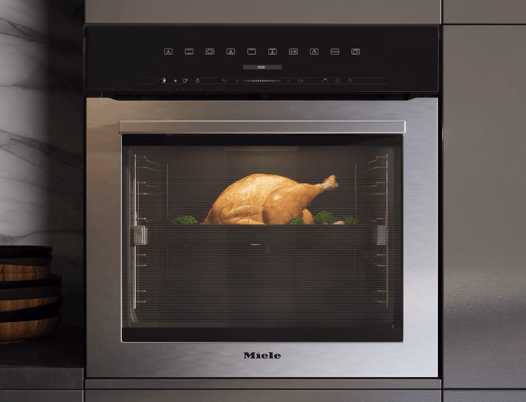 Miele ContourLine appliances with robust professional styling for keen cooks