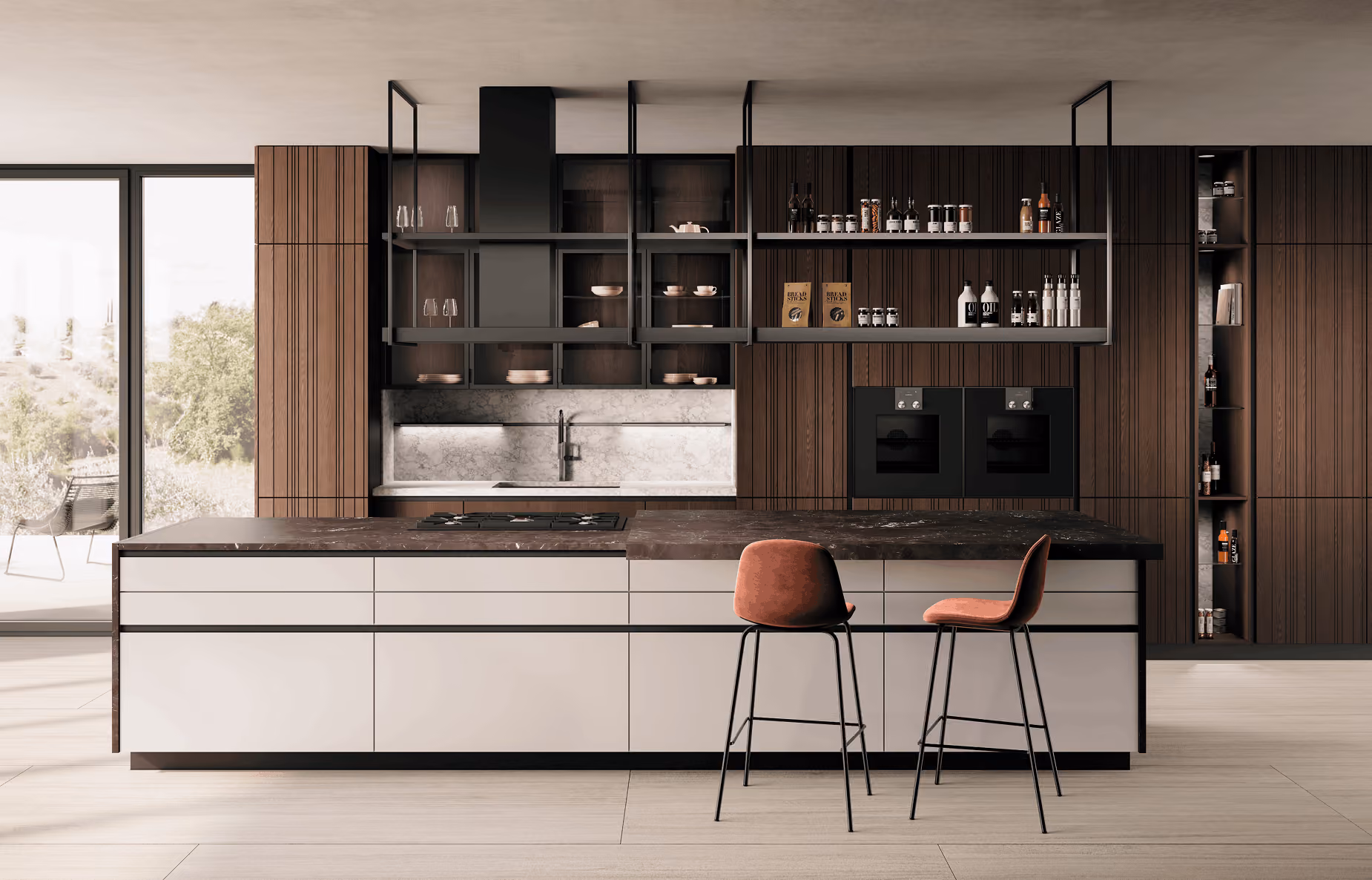 Leicht kitchen surfaces and material detail