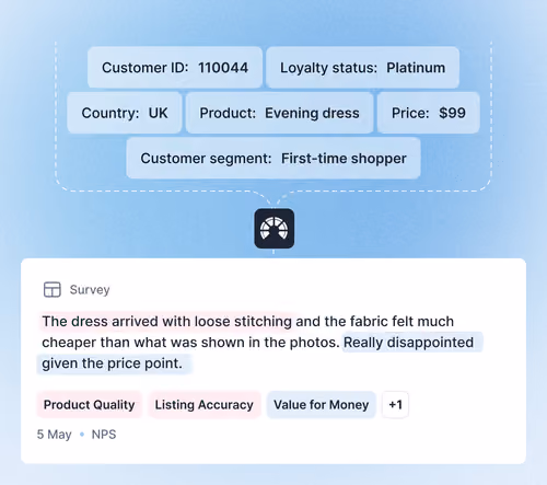 Customer feedback showing a UK first-time shopper's disappointment with an evening dress priced at $99.
