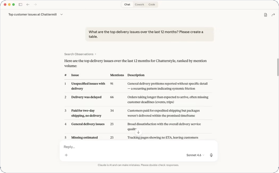 Chattermill Screenshot