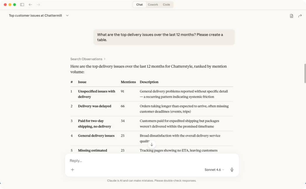 Chattermill Screenshot