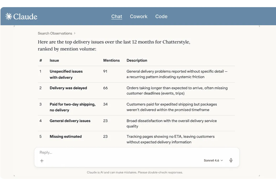 Chattermill Screenshot