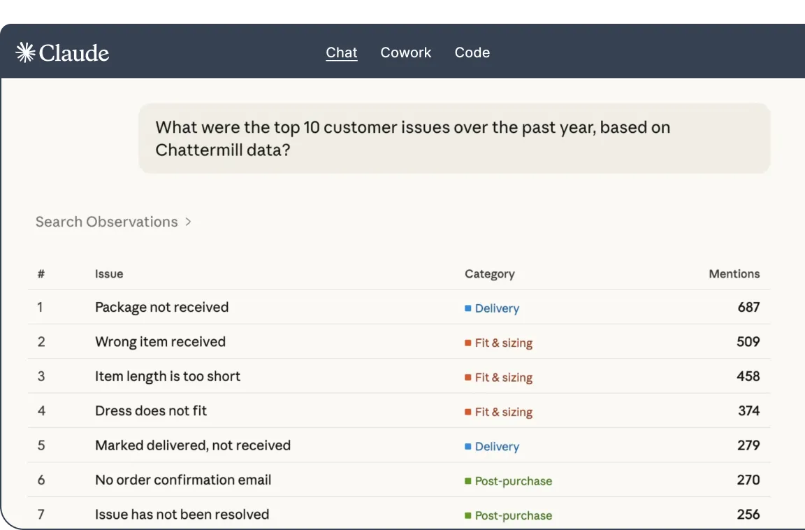 Chattermill Screenshot