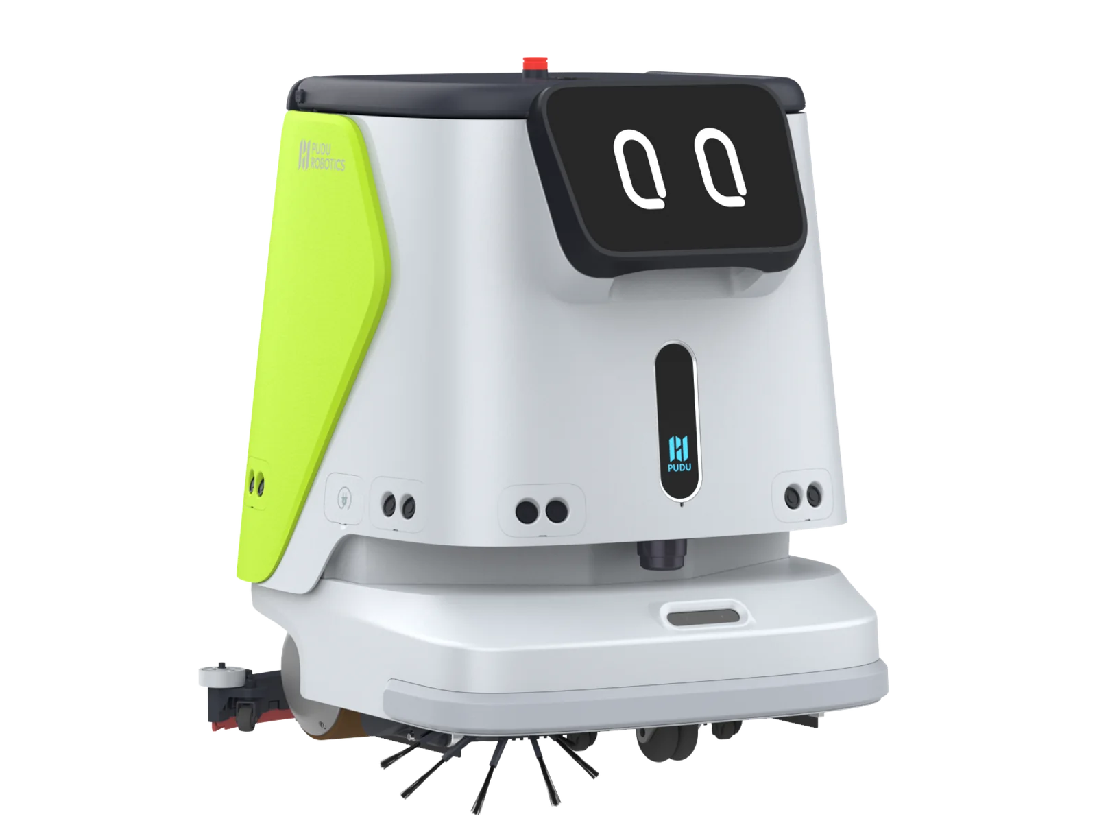 PUDU CC1, robot autonom de curățenie 4 în 1, vedere din față